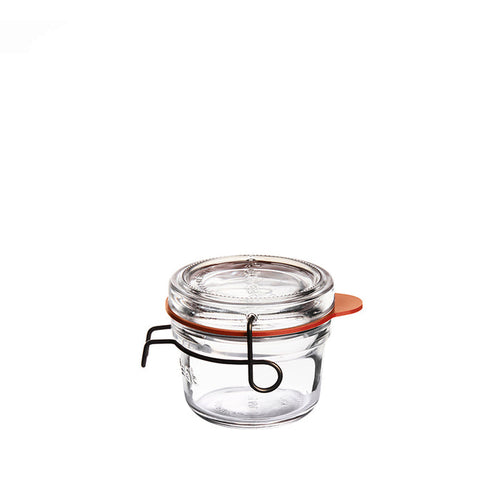 Italian Premium Canning & Food Jar | 4.25oz | Lock-Eat | Set of 6 - Luigi Bormioli USA