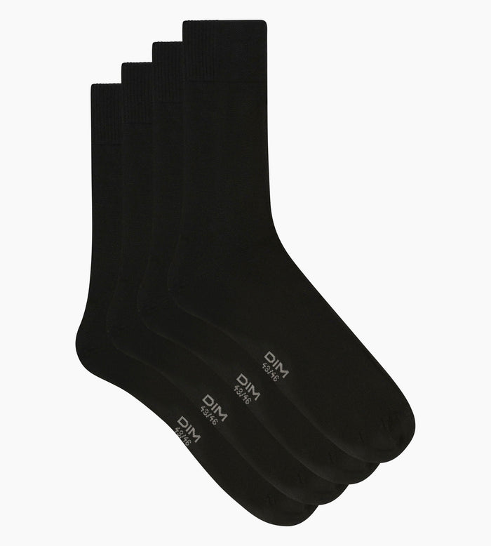 Lot de 2 paires de chaussettes homme Noir Dim Bambou