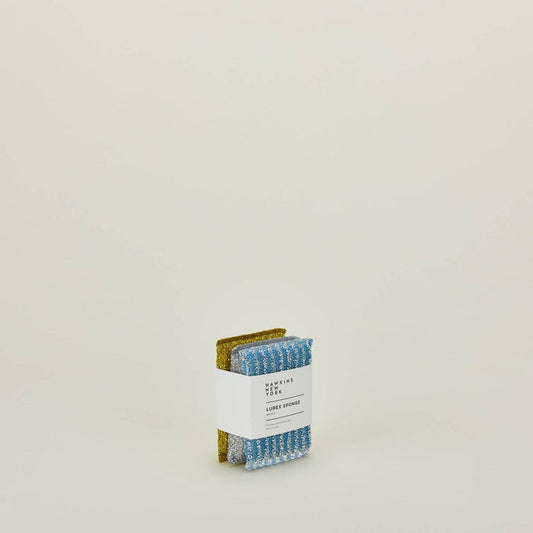 Lurex Sponges, Blue/Gold/Silver