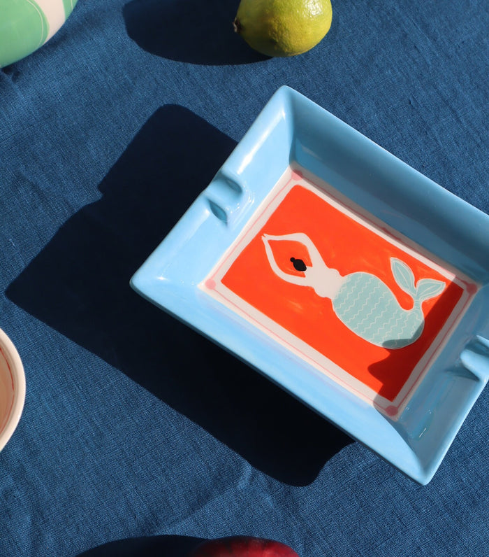 Mermaid  Ashtray Turquoise