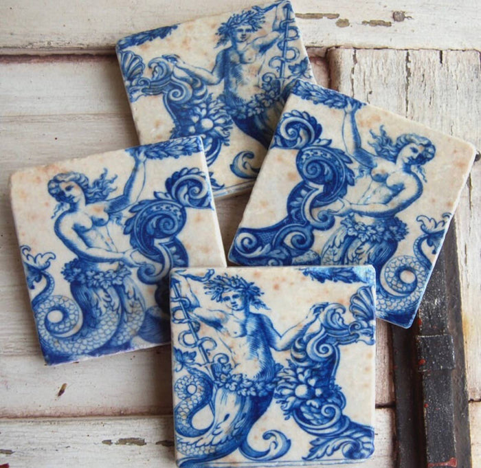 Mermaids stone coasters