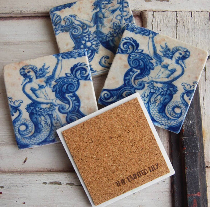 Mermaids stone coasters