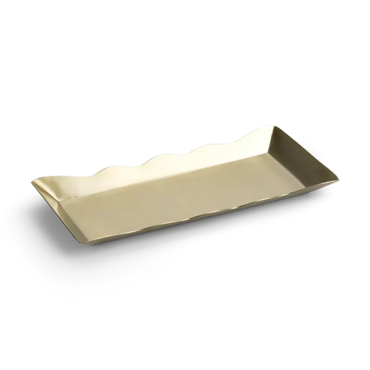 Metal Pen Tray, Scallop Edge