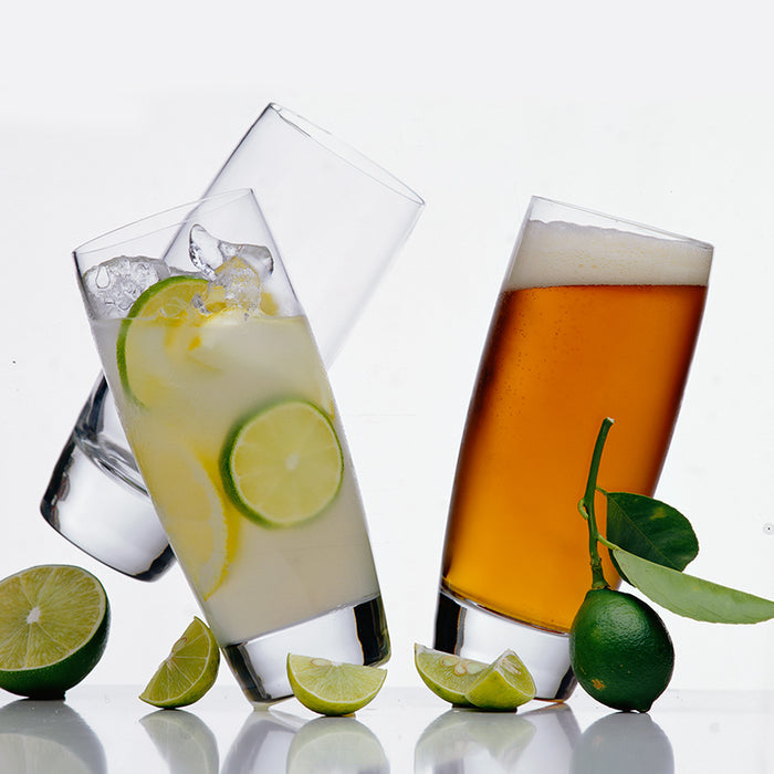 Italian Premium Highball Glasses | 14.5oz | Michelangelo Masterpiece | Set of 4 - Luigi Bormioli USA