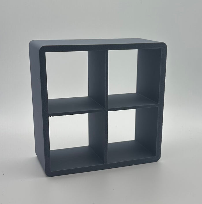 Miniature 4-Cube Dollhouse Storage Shelf with Storage Boxes - UK delivery included.