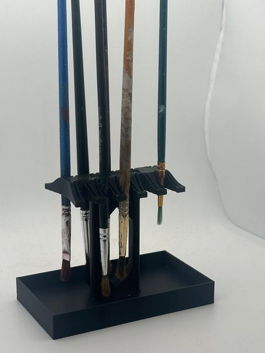 Miniature Paint Brush Holder Stand with Drip Tray – Hobby Brush Drying Rack – UK Delivery Included
