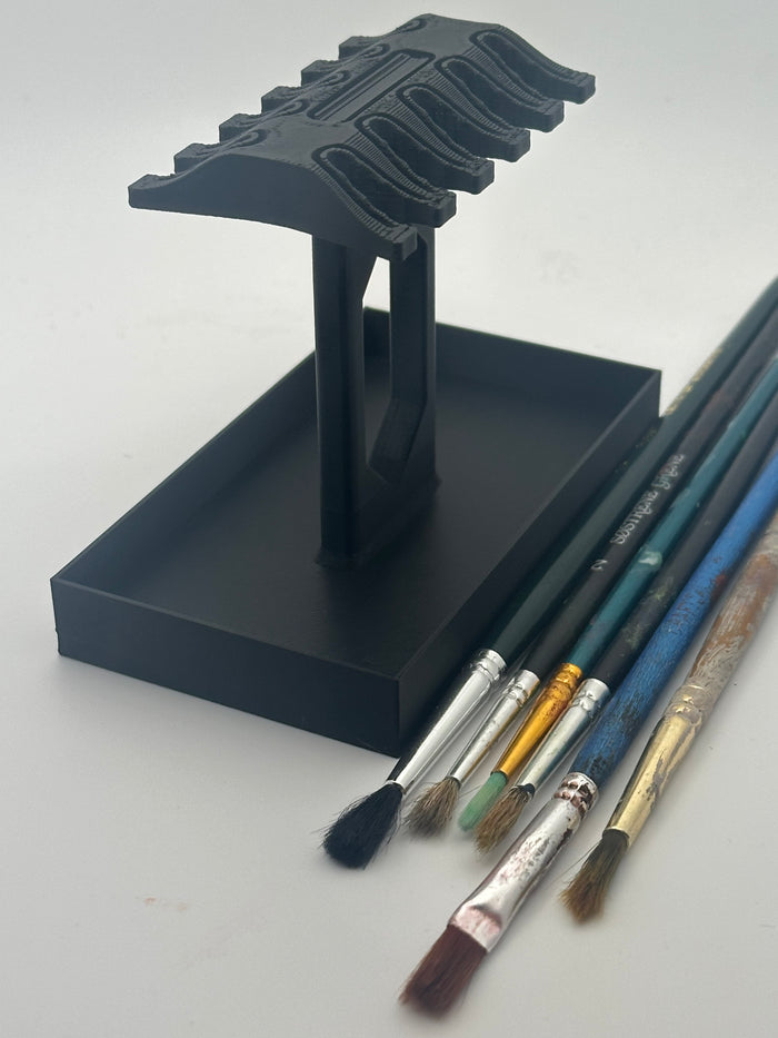 Miniature Paint Brush Holder Stand with Drip Tray – Hobby Brush Drying Rack – UK Delivery Included