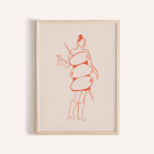 Miss Martini Mini Art Print