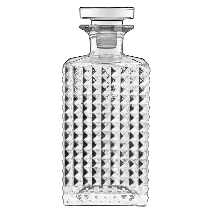 Italian Premium Elixir Whiskey Decanter with Airtight Glass Stopper | 25.25oz | Mixology | 1 Piece - Luigi Bormioli USA