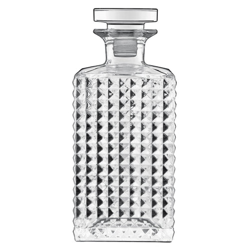 Italian Premium Elixir Whiskey Decanter with Airtight Glass Stopper | 25.25oz | Mixology | 1 Piece - Luigi Bormioli USA
