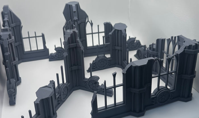 Modular Gothic Cathedral Ruins – 6-Piece Tabletop Terrain Set - UK delivery included.