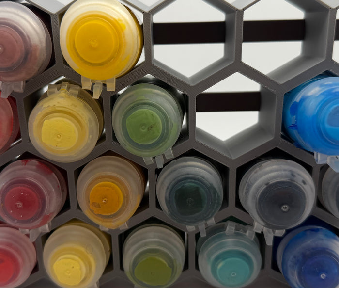 Modular Honeycomb Citadel Paint Rack | Wall Mounted & Expandable Paint Storage