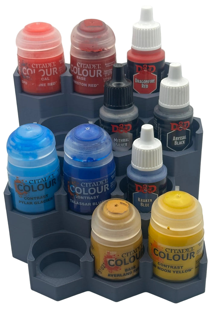 Modular Paint Rack for Citadel, Vallejo & Army Painter – 12 Paint Capacity Module – Expandable Miniature Paint Storage