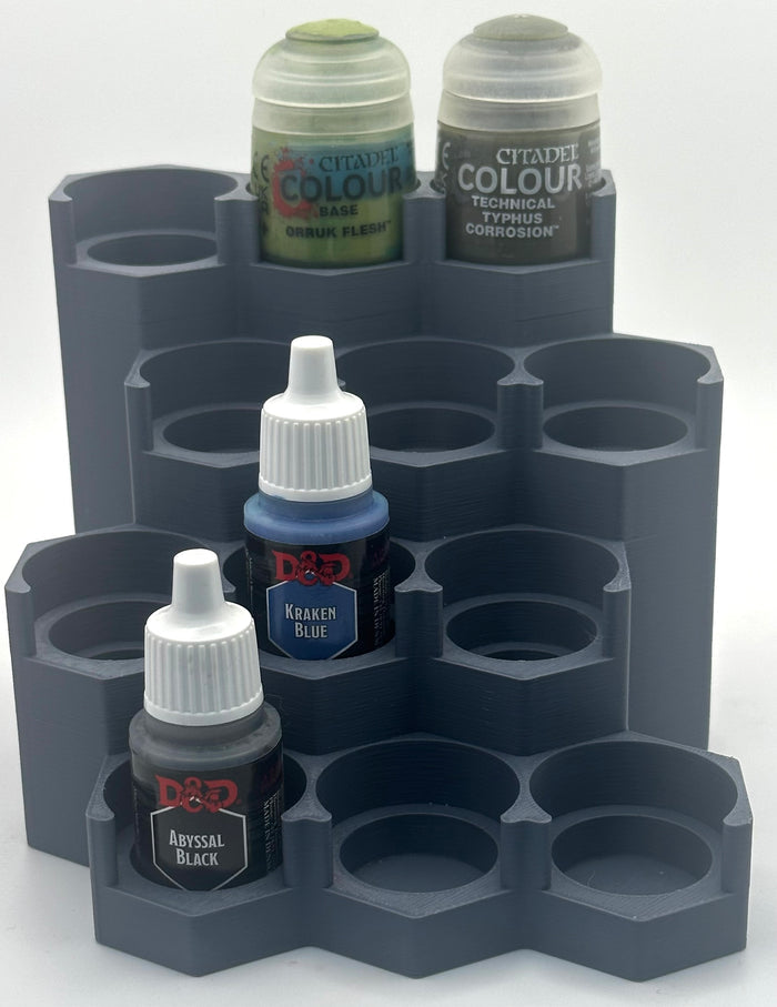 Modular Paint Rack for Citadel, Vallejo & Army Painter – 12 Paint Capacity Module – Expandable Miniature Paint Storage