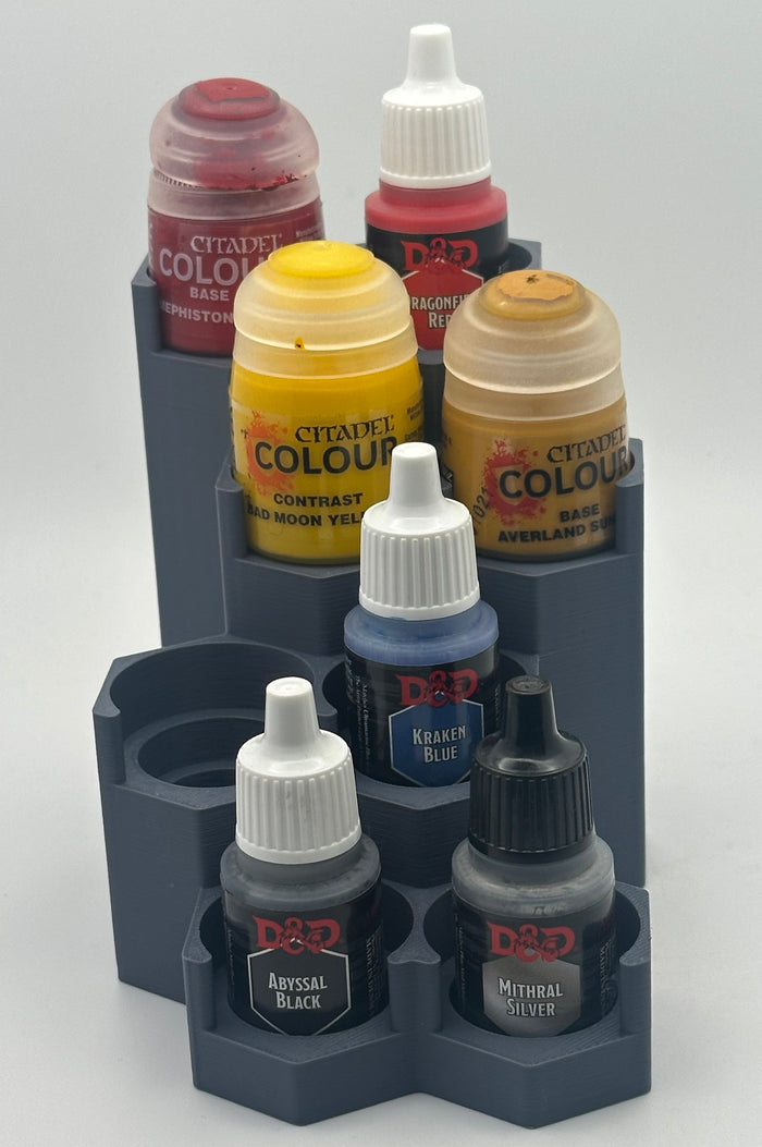 Modular Paint Rack for Citadel, Vallejo & Army Painter – 8 Paint Capacity Module – Expandable Miniature Paint Storage