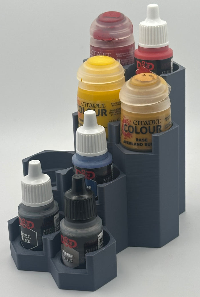 Modular Paint Rack for Citadel, Vallejo & Army Painter – 8 Paint Capacity Module – Expandable Miniature Paint Storage