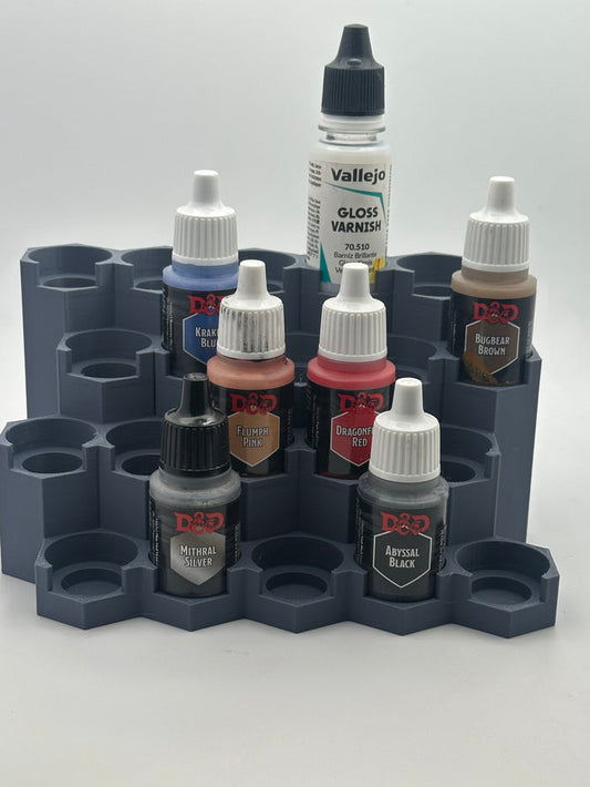 Modular Paint Rack Starter Bundle 2 Straight Sections Dropper Bottle Holder System