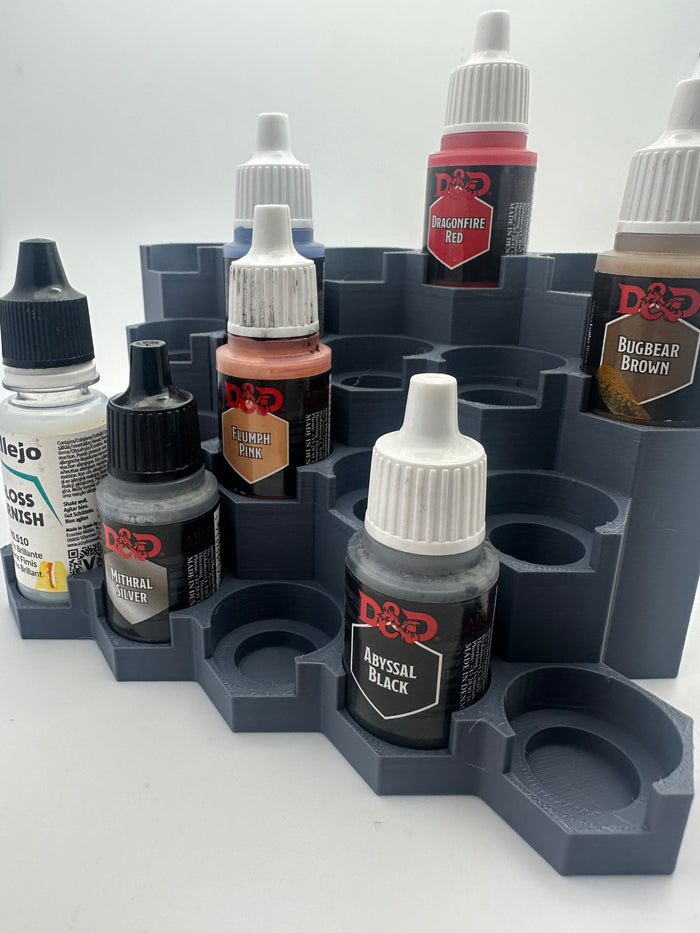 Modular Paint Rack Starter Bundle 2 Straight Sections Dropper Bottle Holder System