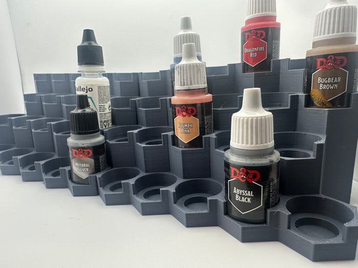 Modular Paint Rack Starter Bundle 2 Straight Sections Dropper Bottle Holder System