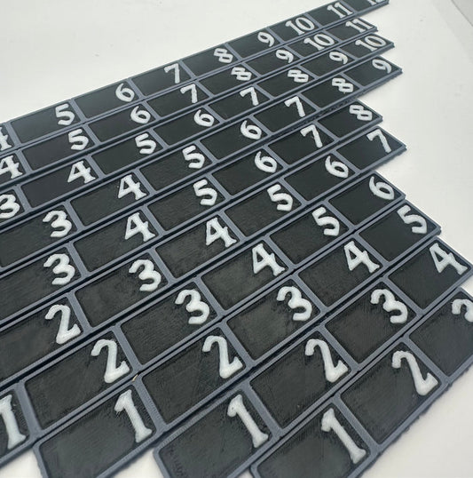 Modular Tabletop Measuring Rulers – Numbered Range Sticks for Wargaming & Hobby Tables (UK delivery included)