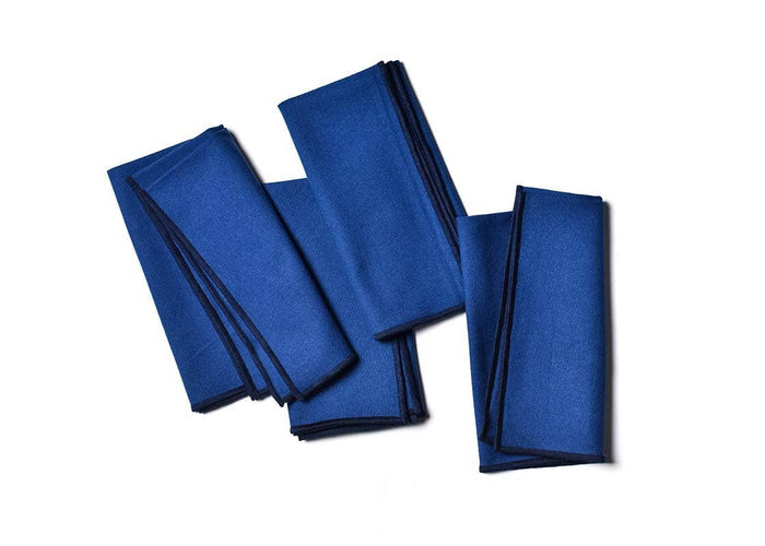 Navy Color Block Napkins Set of 4