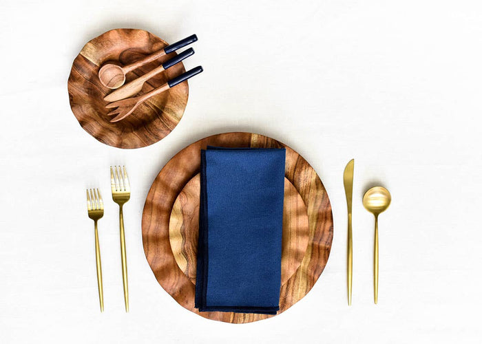 Navy Color Block Napkins Set of 4