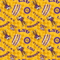 NCAA-Louisiana Yellow Canvas Duck Cloth Cotton