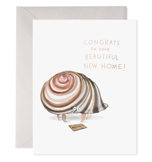 New Shell | Housewarming Card Snail Hermit Crab