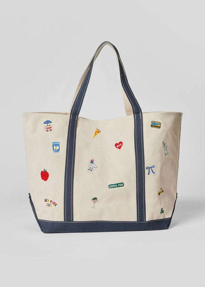 New York City Icons Tote – Embroidered Canvas Bag | Feste