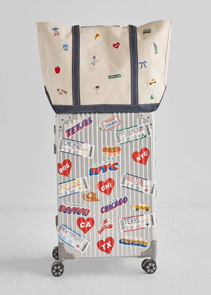New York City Icons Tote – Embroidered Canvas Bag | Feste
