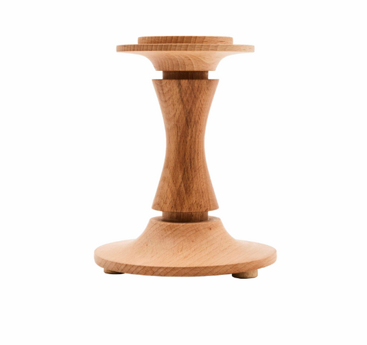 Nouvelle Short Pillar Candlestick Beechwood