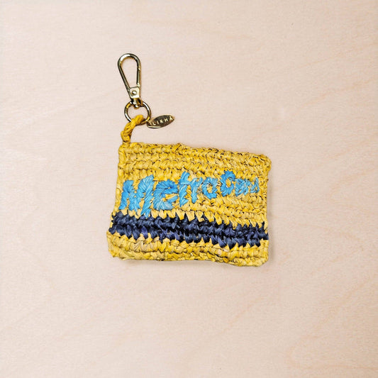 NYC Metrocard Bag Charm – Raffia Crochet Novelty Keychain | LIKHÂ
