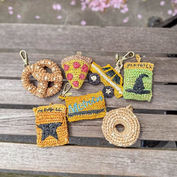 NYC Metrocard Bag Charm – Raffia Crochet Novelty Keychain | LIKHÂ