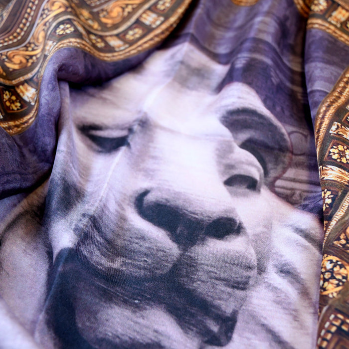 NYPL Lion Silk Scarf - The New York Public Library Shop