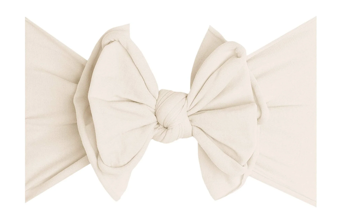 Oatmeal Fab Soft Nylon Bow Headband