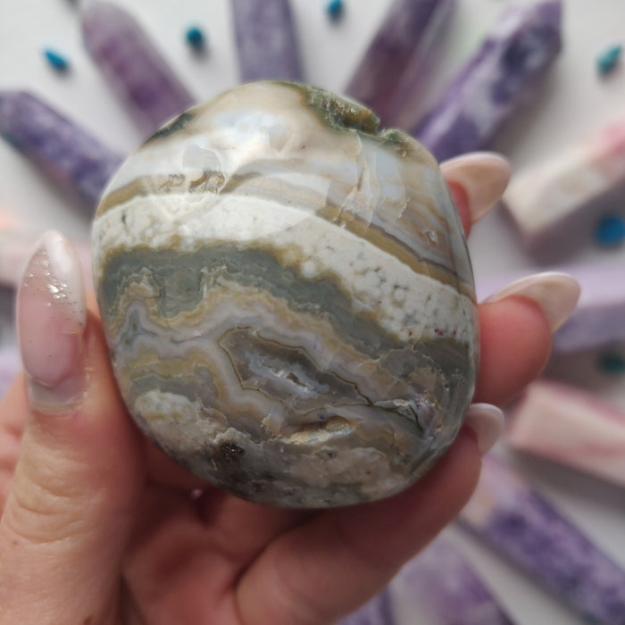 Ocean Jasper Palm Stone (#55) - Simply Affinity