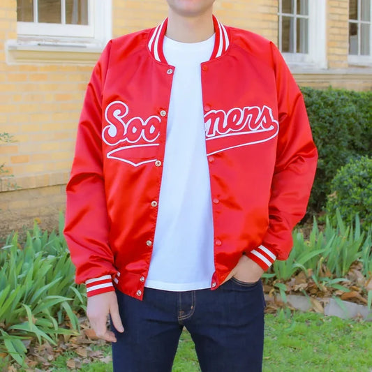 [ Oklahoma Sooners ] Red And West Satin