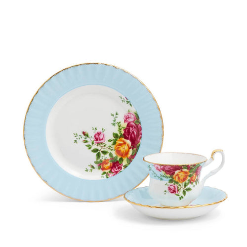 Old Country Roses 3 Piece Set Aqua