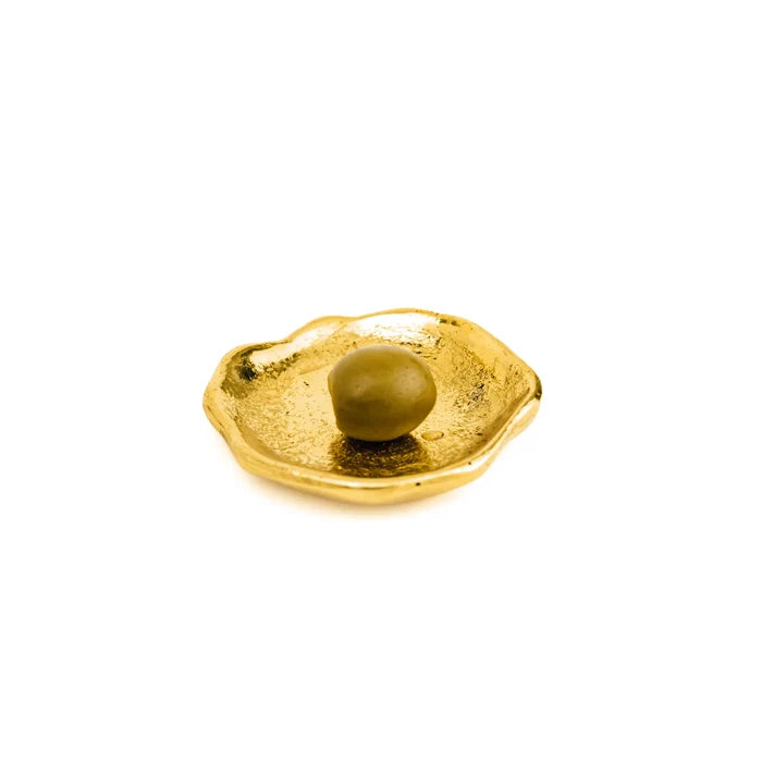 Olive Pit Dish, Brass