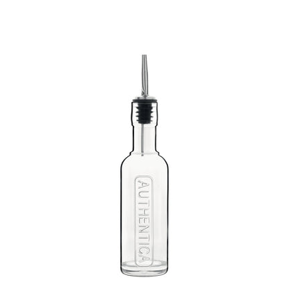 Italian Premium Authentica Glass Bottle with Pourer | 8.5oz | Optima | 1 Piece - Luigi Bormioli USA