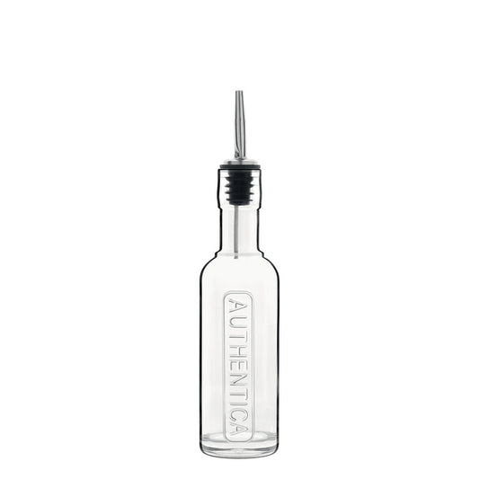 Italian Premium Authentica Glass Bottle with Pourer | 8.5oz | Optima | 1 Piece - Luigi Bormioli USA