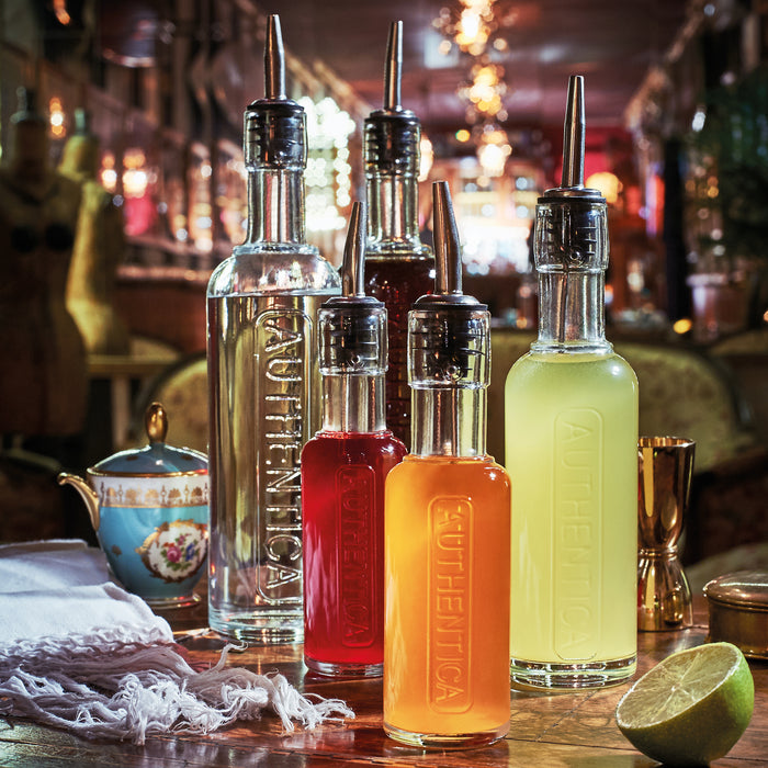 Italian Premium Authentica Glass Bottle with Pourer | 8.5oz | Optima | 1 Piece - Luigi Bormioli USA