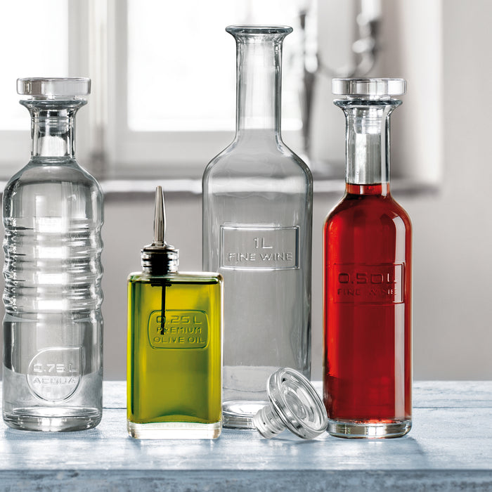 Italian Premium Glass Wine Bottle | 17oz | Optima | 1 Piece - Luigi Bormioli USA
