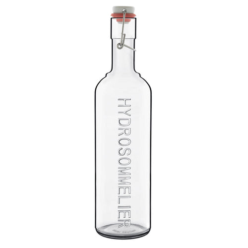 Italian Premium Hydrosommelier Glass Bottle with Airtight Closure | 34oz | Optima | 1 Piece - Luigi Bormioli USA