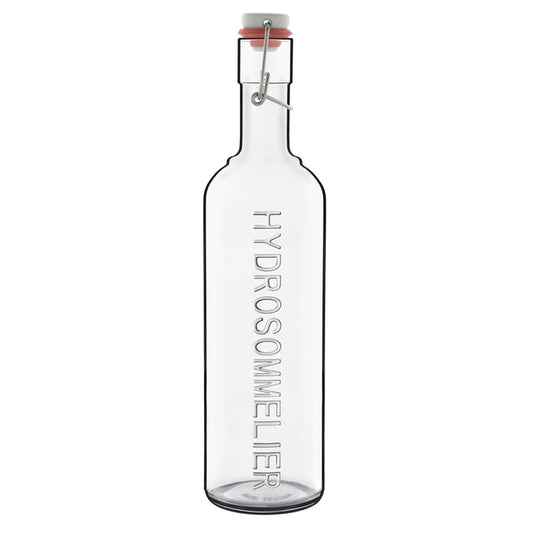 Italian Premium Hydrosommelier Glass Bottle with Airtight Closure | 34oz | Optima | 1 Piece - Luigi Bormioli USA