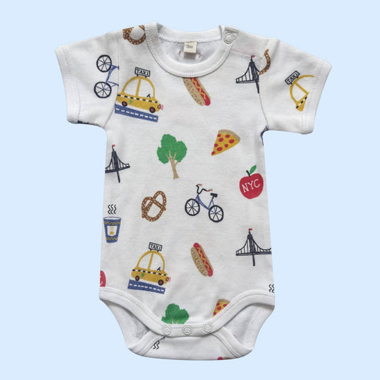 Organic Baby Onesie – NYC Print Gift | Spring & Summer