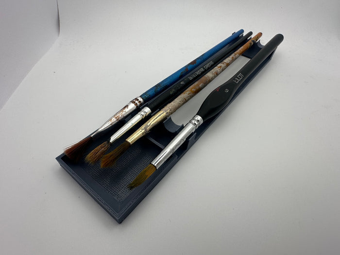 Paint Brush Holder & Drying Rack with Drip Tray – Tabletop Hobby Organiser