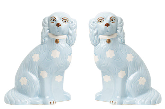 Pale Blue Staffordshire Dogs