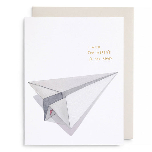Paper Airplane Love and Friendship Greeting Card