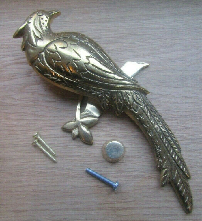 Parrot Birds Of Paradise Door Knocker Polished Brass